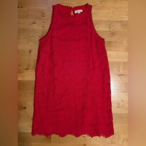 Monteau Los Angeles Sleeveless Red Lace Dress